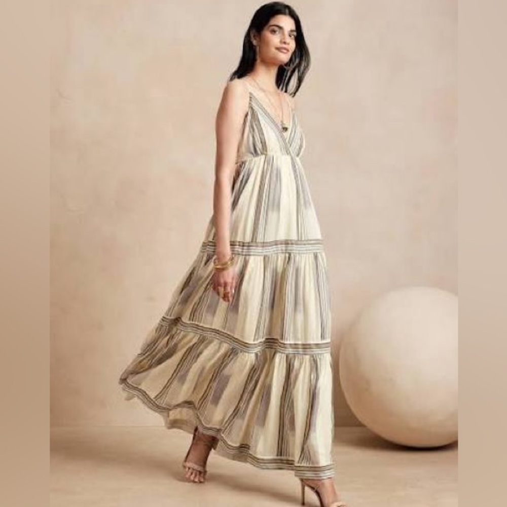 Banana Republic Zephyr Striped Maxi Dress
